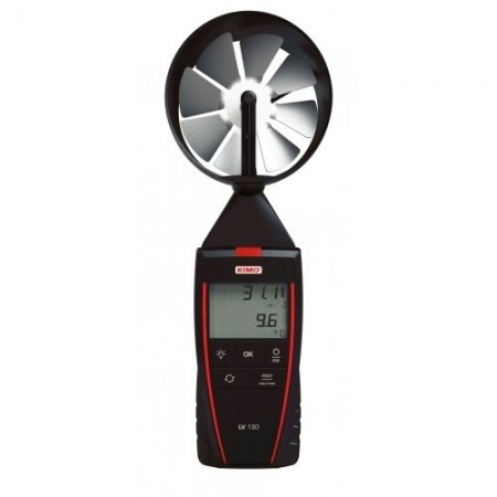Kimo Portable Thermo-Anemometer LV 130 S (with built-in Ø 100 mm vane probe)